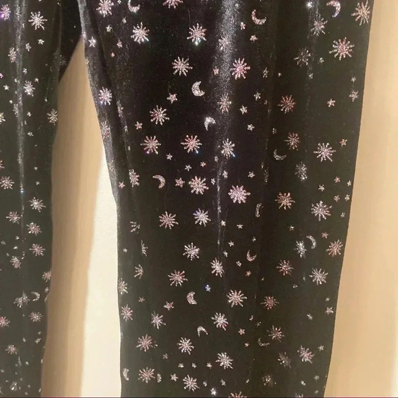 NWT Victoria’s Secret The Velvet Legging stars moon black leggings - Picture 3 of 7